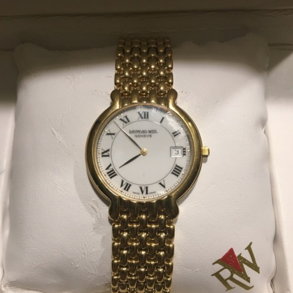 Gold tone raymond weil men's watch